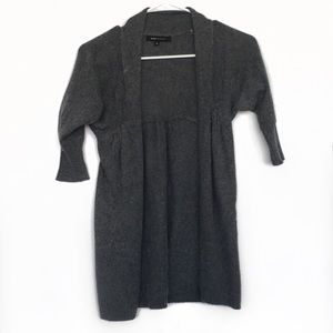 BCBGMaxAzria Gray Angora Wool Open Cardigan Sweater – Size Small